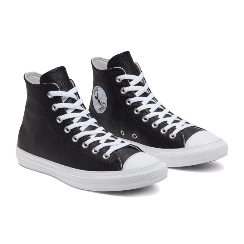 Converse Chuck Taylor All Star Seasonal Colour Leather Comfortable High-Top Canvas Shoes Unisex Black & White