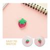 DOITOOL Hair Clip, Bangs Clip, Strawberry [Set of 2] Non-marking Hair Clip, Stuffed Toy, Strawberry Hairpin, Fluffy Hair Ornament, Face Wash, Makeup,