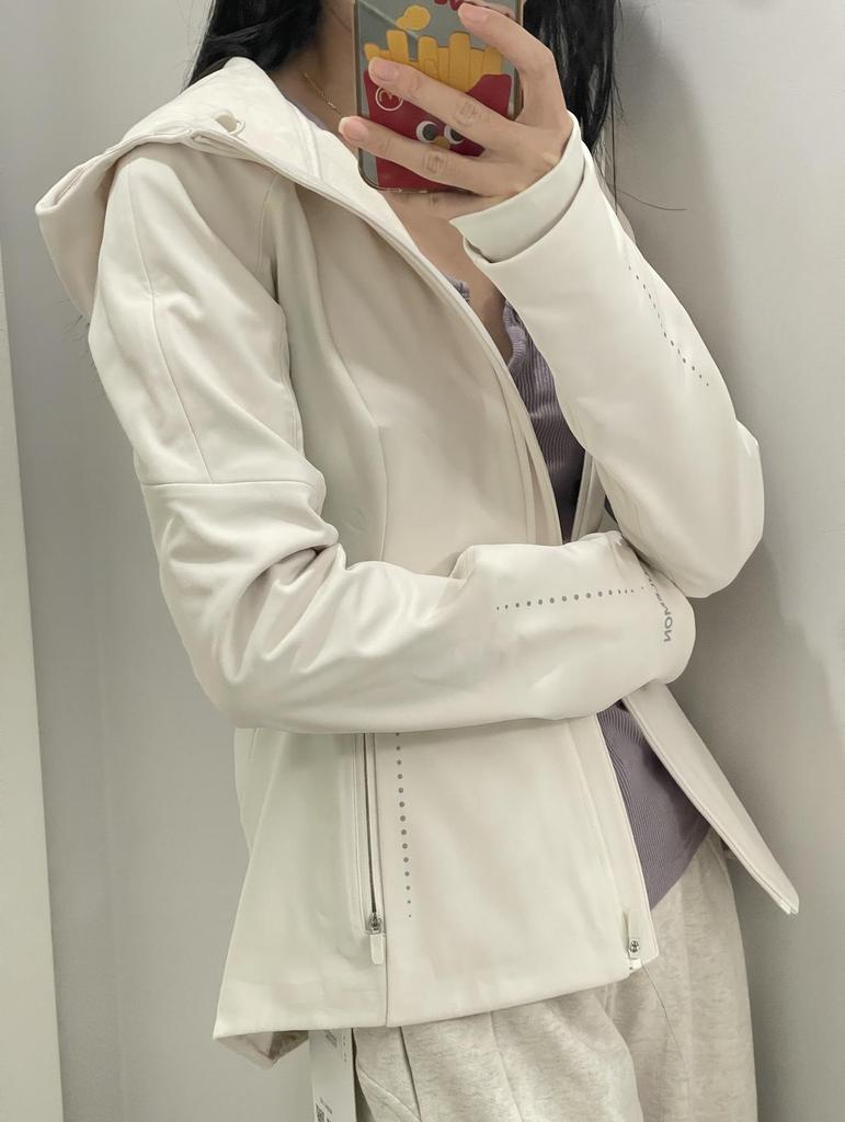 Lulu Original Women's Windproof Softshell Hooded Jacket for Yoga - Breathable Autumn/Winter Coat