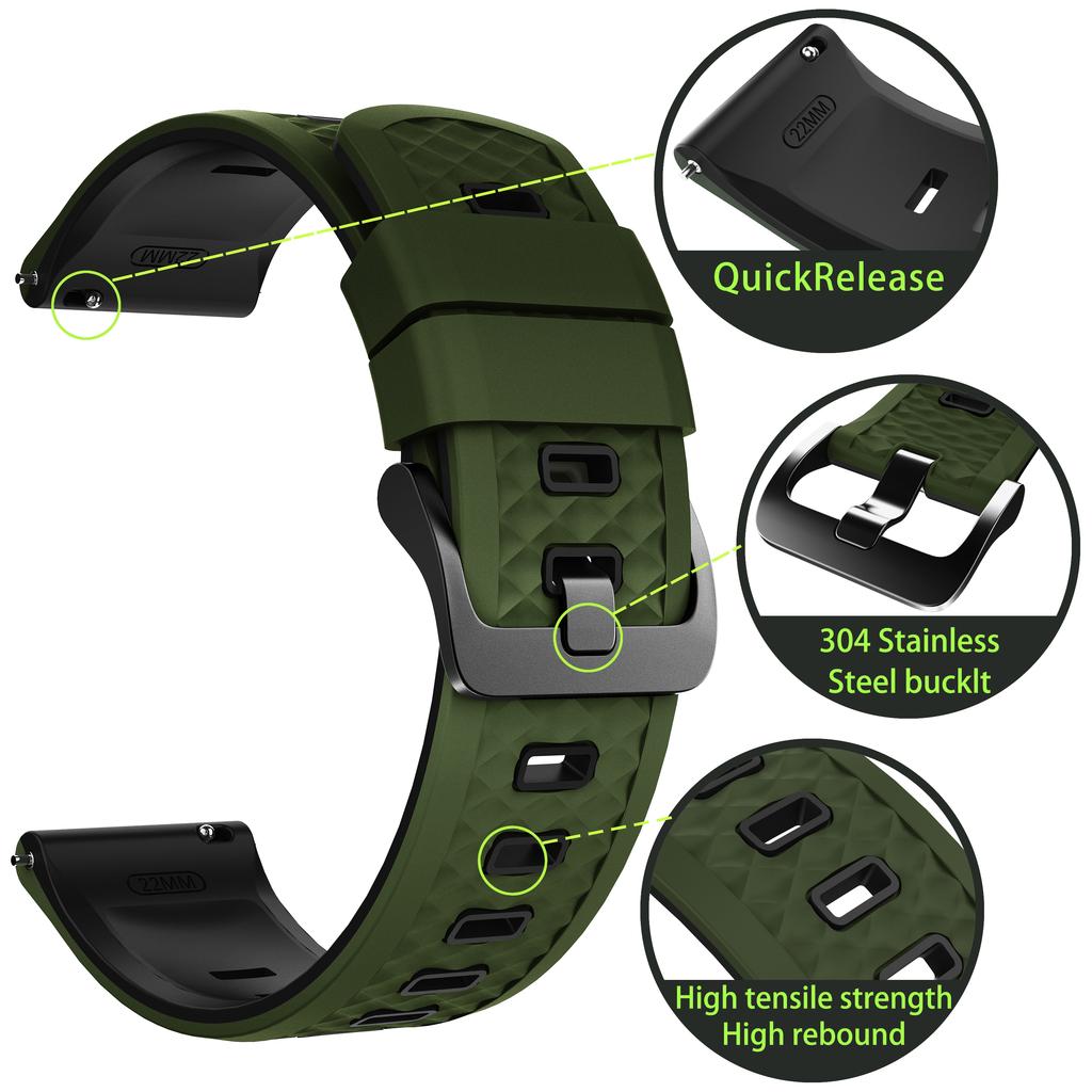 22mm Universelles Uhrenarmband Für COROS PACE 4 3/APEX 4 42mm/APEX 2 Pro/APEX 46mm Silikonband Für COROS Uhren Armband Correa