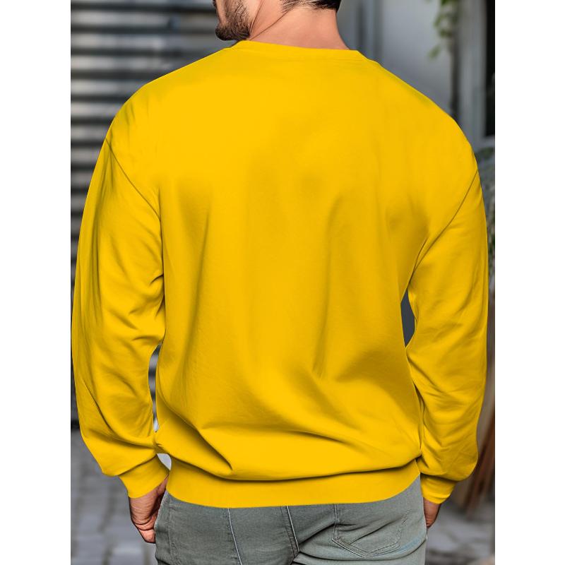 Tröja med rund hals och lång ärm och shorts Herrset i polyester Mjuk