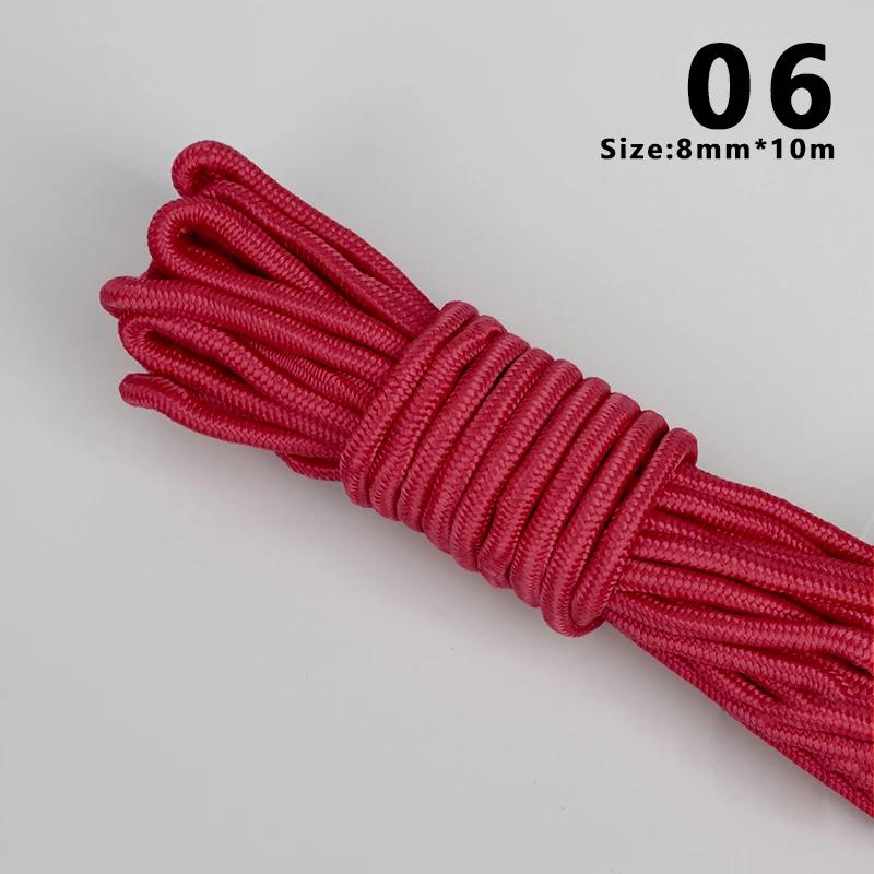 10m 4/6/8mm Thicken Nylon Rope Non-slip Wear-Resistant Strong Braided Rope DIY Bag Clothesline Handicrafts Making Accessories