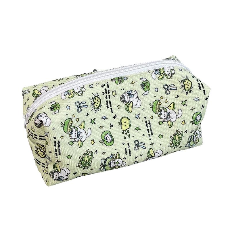 Cartoon Fruit Cat Pencil Bag Large Capacity Pencil Case Ins Style Fresh Cosmetic Bag Student Stationery Storage Pouch