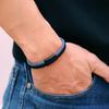 Nouveau Bracelet Paracorde Pour Hommes Boucle Magnétique Démontable en Acier Inoxydable Bracelet Macramé Bicolore Pulseira Masculina Cadeau Pour Lui