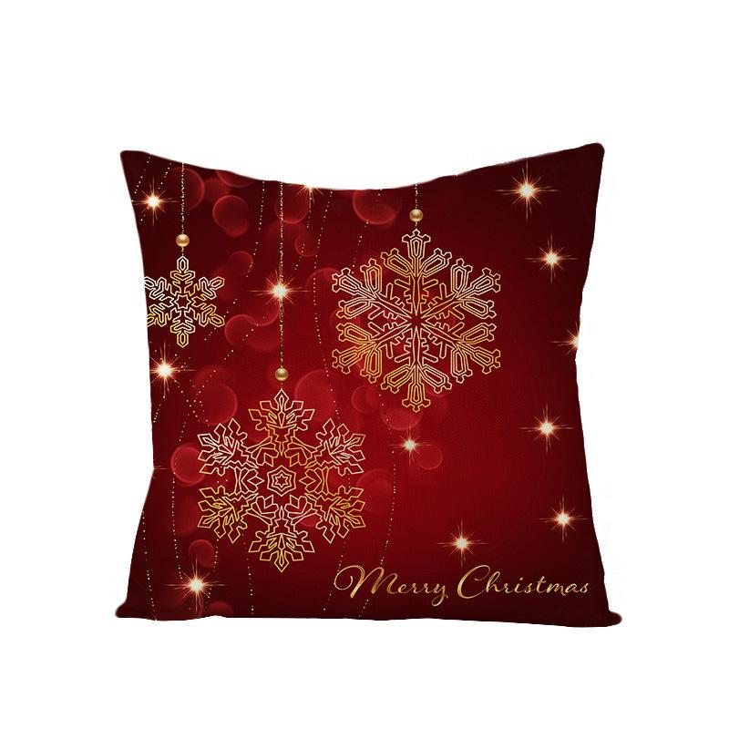 New Christmas Pillow Cover Printed Decorative Cushion Cover Home Sofa Cushion Linen Sofa Back