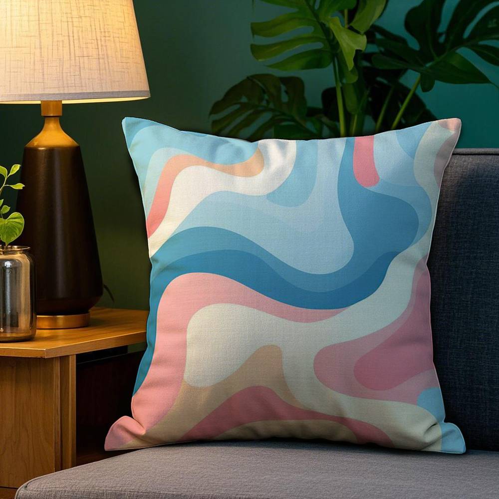Home Decor Colorful Abstract Pattern Digital Print Pillows Pattern Cushion Cover Suitable for Sofa Bedroom Car Pillow Cover