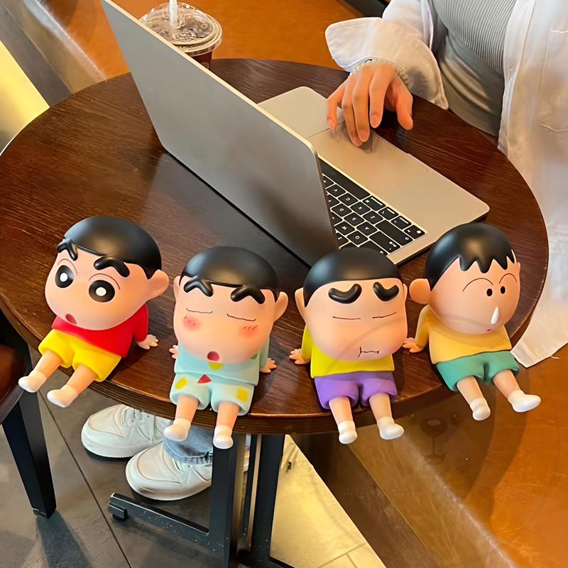 3D Crayon Shin chan Phone Stand Anime Cartoon DIY Crayon Shin chan Model Decoration Office Decor New Year Navided Party Gift