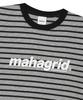 MAHAGRID Stripe Basic Logo Tee Gray(Mg2Gmmt508A)