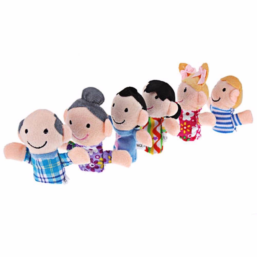 Toys Cloth Doll Toys Cartoon Doll Hand Puppet Family Finger Puppets Set Finger Doll Plush Toys