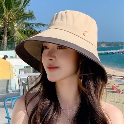 Bucket Hat Spring and Summer High-end Sense of Face Small Color Matching Basin Hat Sun Protection Hat Sun Hat Beach Sun Hat