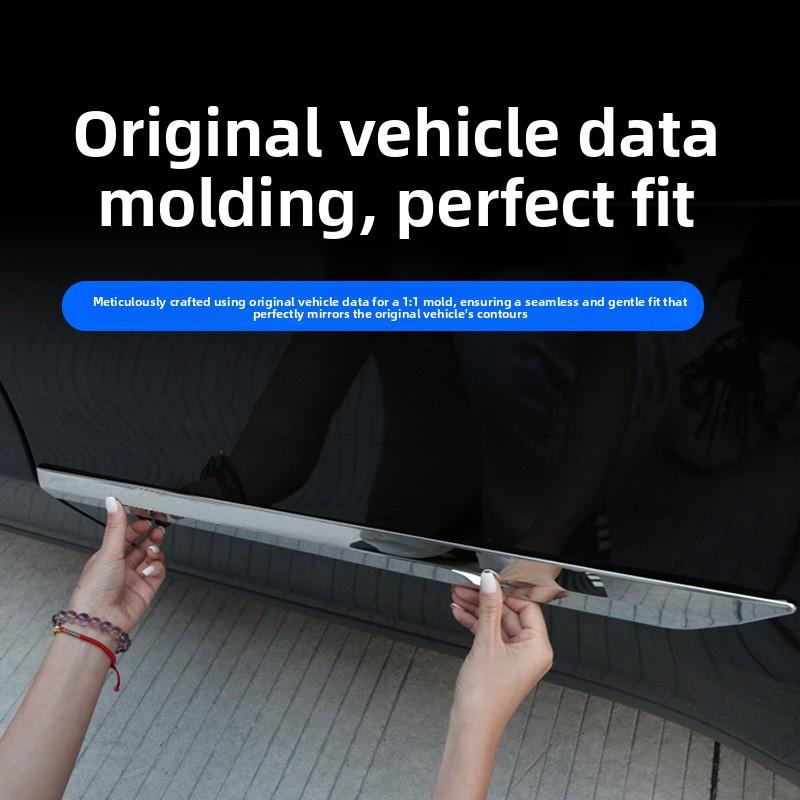 Car Sticker For Tesla Model Y Juniper 2025 2026 Scratch Protection Patch Metal Decorative Strip Door Scratch Protection Car Acce
