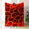 Lava Crack Pattern Designed Flannel Blanket for Bedroom, Living Room, Sofa, and Nap