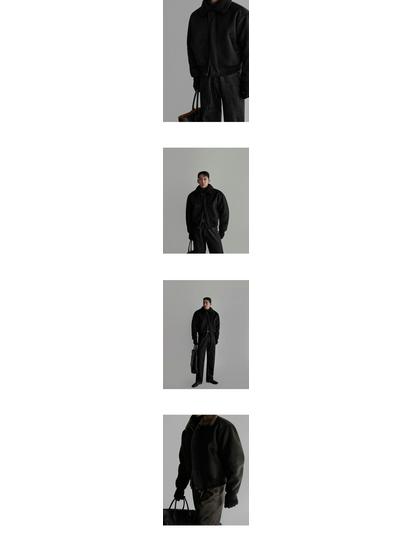 Men's Winter Lambswool Lapel Jacket – Warm, Thick, and Loose Korean Style Cotton Coat