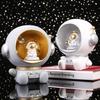 Night Button Lamp Cell Powered White And Gold Cartoon Cute Astronaut Shaped