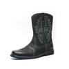 Men's Leather Boots Autumn and Winter New Retro Leather Shoes Fashionable Men's Large Size Ethnic Style Sleeve Boots Cowboy Boots