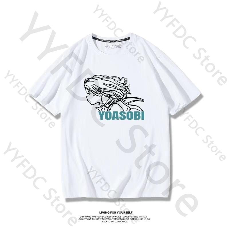 

Yoasobi T Shirt From THE FIRST TAKE Fashion Cartoon Letter Print Tshirt Harajuku Unisex Women Summer Cotton Short Sleeve Tee Tops S