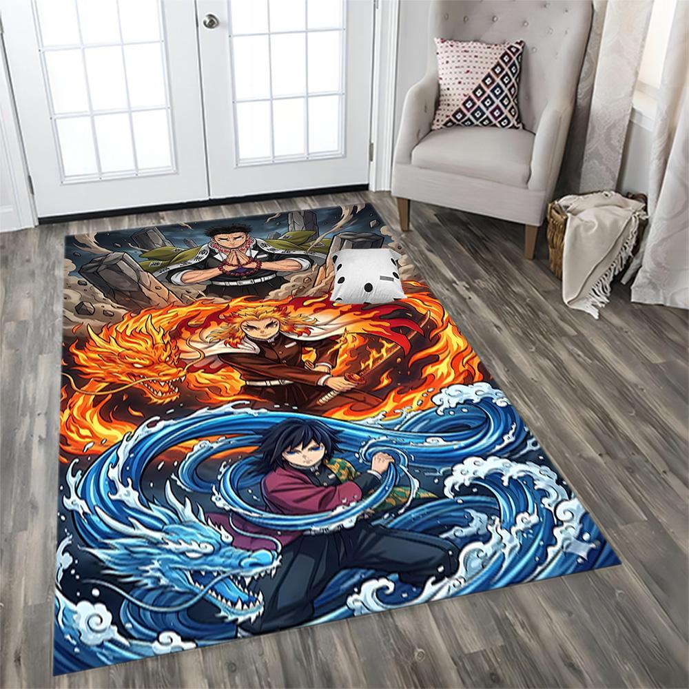 Demon Slayer rug for Living Room rug, Bedroom, Study Room, Hallway Decoration, Perfect for Home Decoration or Holiday Gifts