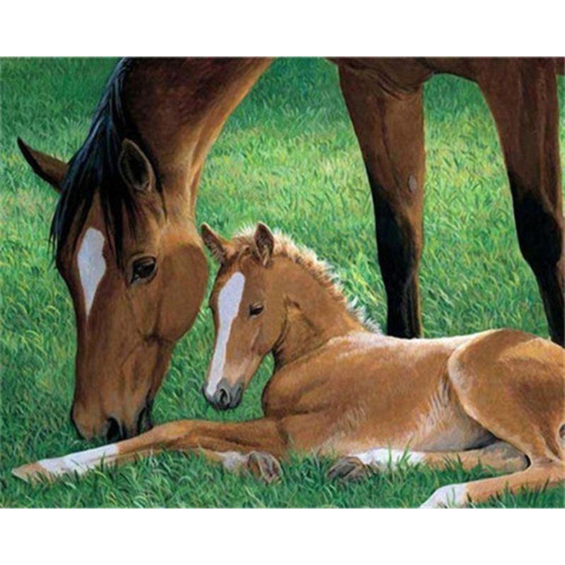 5D Diamond Painting Animals Cross Stitch Full Round Drill Painting Embroidery Craft Home Decor