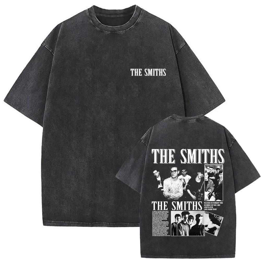 Rock Band The Smiths Louder Vintage Washed Tshirt Alternative s Indie Morrissey T Shirt The Queen Is Dead Tshirts Unisex