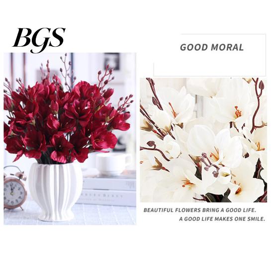 Fake Flower 1 Bundle Artificial Gladiolus Landscaping Table Top Ornaments Faux Bouquet Silk Living Room Simulation Plant for Garden