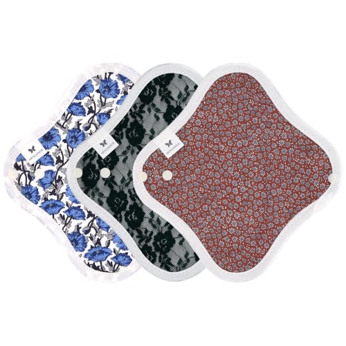 AENUANCE Cloth Pads for Mild Urinary Incontinence, 3-Piece Set, Thick, Absorbent, 4cc Capacity, SS, Non-Waterproof, AESH-3P-V20