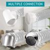 1pc Flexible Exhaust Hose Ø100mm Aluminum Vent Pipe Exhaust Hose With 6m Length Air Ducts Ventilator Pipe For Bathroom Kitchen