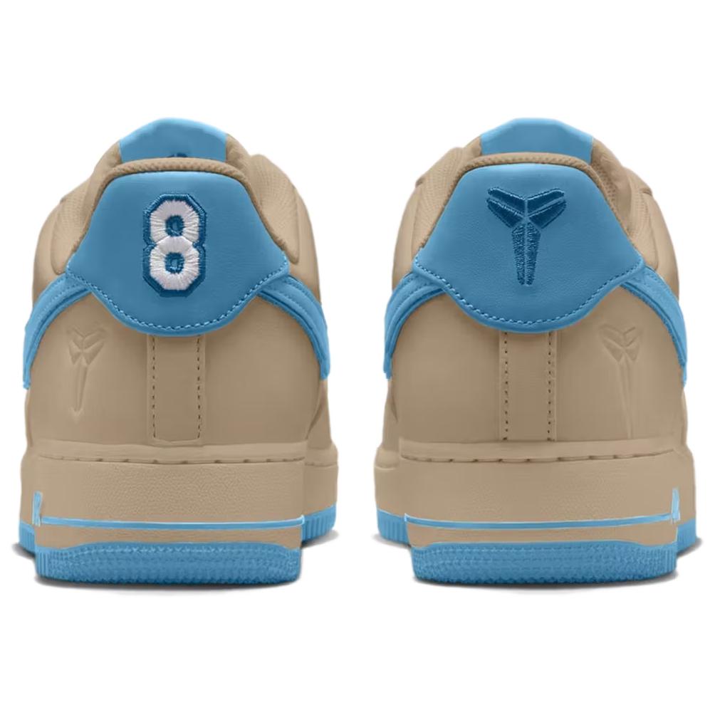 Kobe Bryant x Nike Air Force 1 Low Linen Unisex Sneakers Tan University-Blue IH1018-200