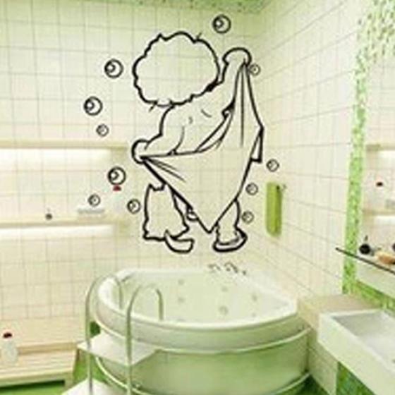 ADM Home Fliesen Gläser Wandaufkleber Kinder Badezimmer Lustiger Abnehmbarer Wasserdichter Aufkleber