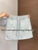Women's Gray A-Line Summer Skirt 2026 - Short Hip Wrap Casual Sports Style