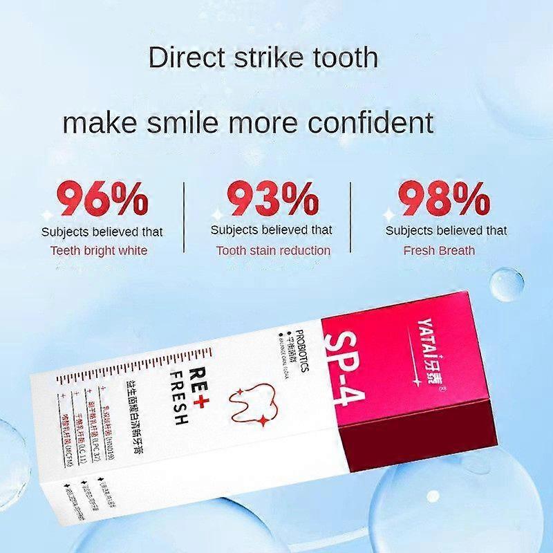 2pcs Mint Fresh Breath  Sp-4 Probiotics Whitening Toothpaste Brightening & Stain Removing Toothpaste