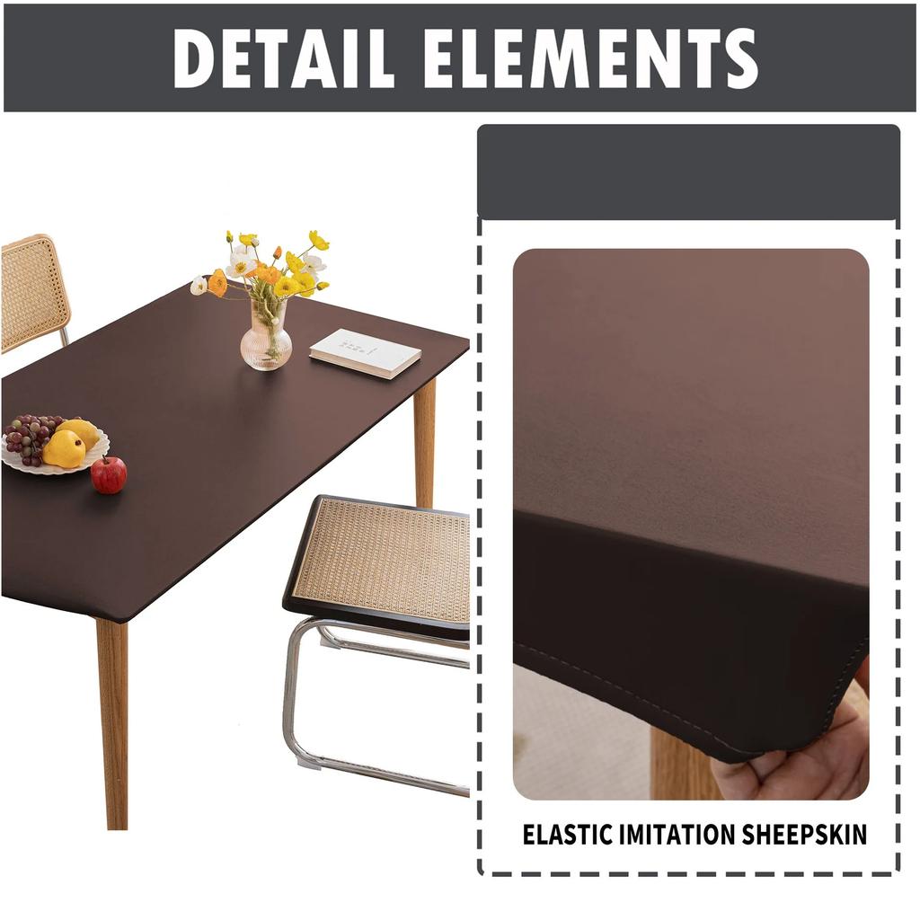 1 PC Solid Colour Rectangle Table Cloth Cover Waterproof Tablecloth Fits for Folding Tables Washable Table Protector Camping