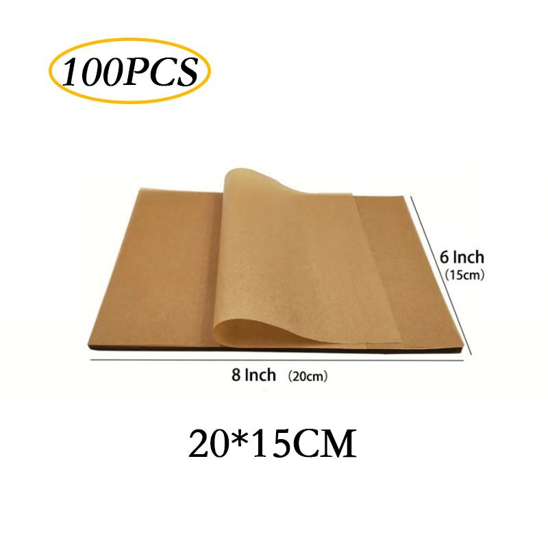 200/100/50Pcs Baking Paper Non-stick Oil Proof Parchment Paper Oven Grilling Mat Paper Food Wrapping Paper Baking Tool