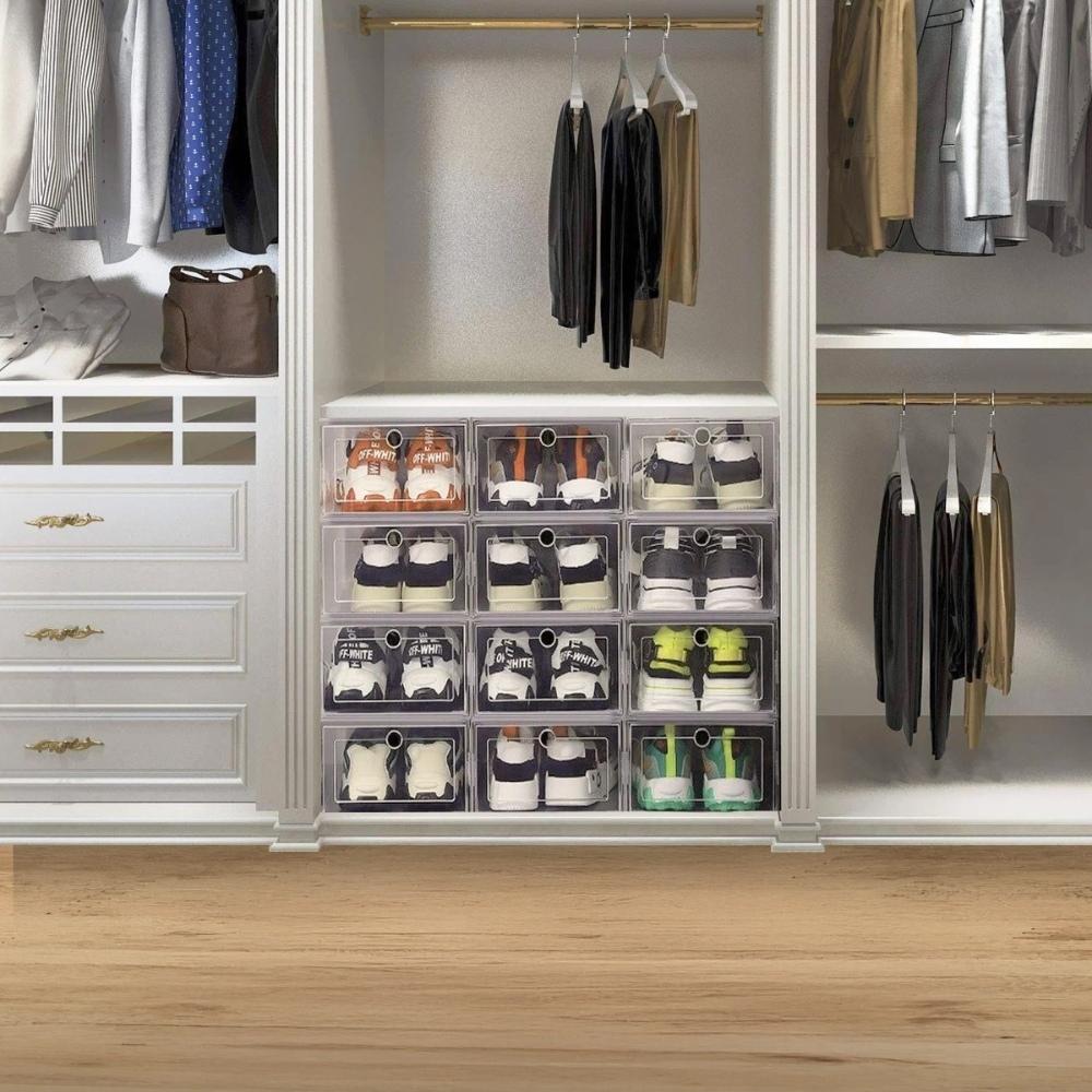 Shoe boxes, cabinet, shelf, strong, modular, for wardrobe, hallway, 33x23x14