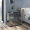 Chest of Drawers Sideboard Storage Cabinet 2 Drawers 2 Doors with Shelf 79 X 36 X 74 Cm Glossy Black