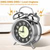 Metal Alarm Clock 4inch Loud Alarm Clock for Heavy Sleepers Adults Twin Bell Retro Bedside Clock Silent Table Desk Alarm Clock