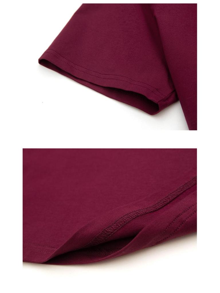 Women's Summer Loose Fit Plus Size Cotton T-Shirt - Midlife & Elderly Casual Half-Sleeve Belly Cover 