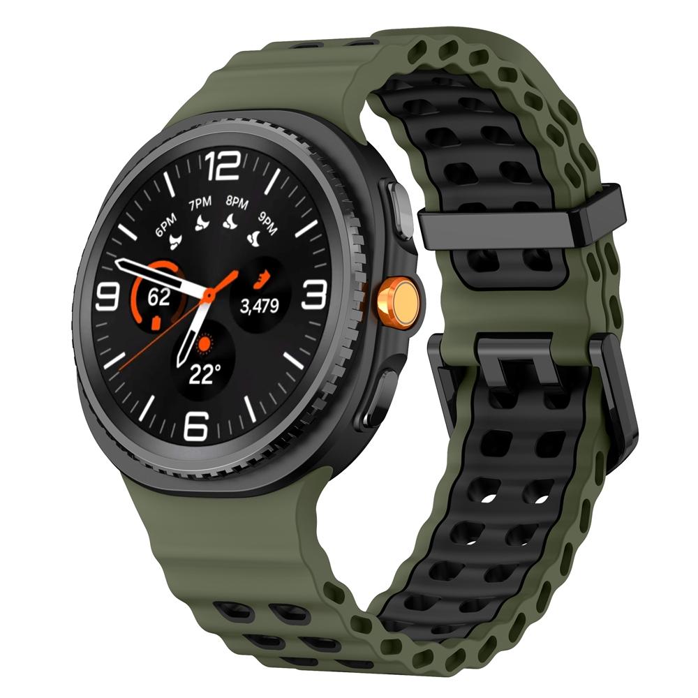 Two-Tone Silicone Strap For Samsung Galaxy Watch 8 Classic 46mm Replacement Watchband For Samsung Watch 8 Classic 44mm 40mm