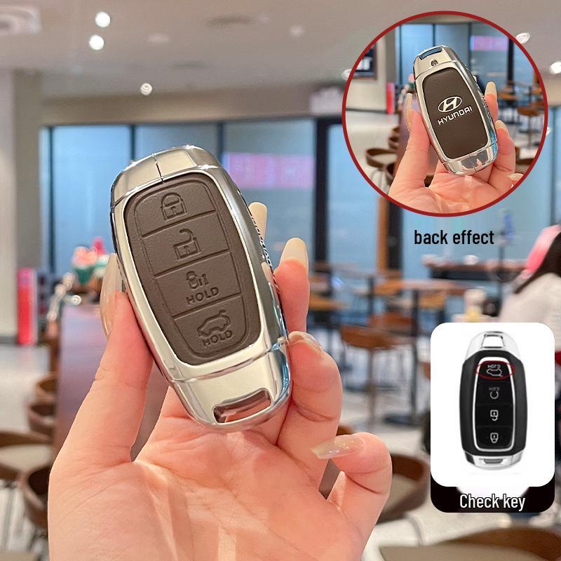 Metal Leather Protective Key Cover for 2021-22 Beijing Hyundai Custu