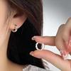Versatile High-End 925 Sterling Silver Crushed Ice Earrings: Shiny, Unisex Ear Studs & Hoops for Luxury Fashion.
