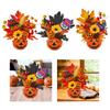 Foam Pumpkin with Bacca Flowers and Maple Leaves for Autumn Home Decoration
