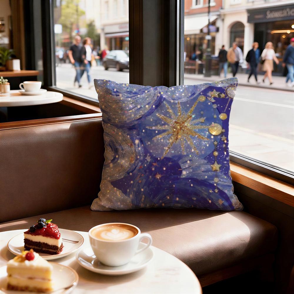 Starry Sky Texture Cushion Cover Set of Decorative Short Plush Pillow Covers for Sofa Soft Cushion Case X Cm
