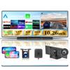 Android 14 Display with 4GB RAM 64GB IPS Android Wireless Dash Simultaneous Front and Rear Camera Reverse Compatible with 24V Warranty 10.26-inch