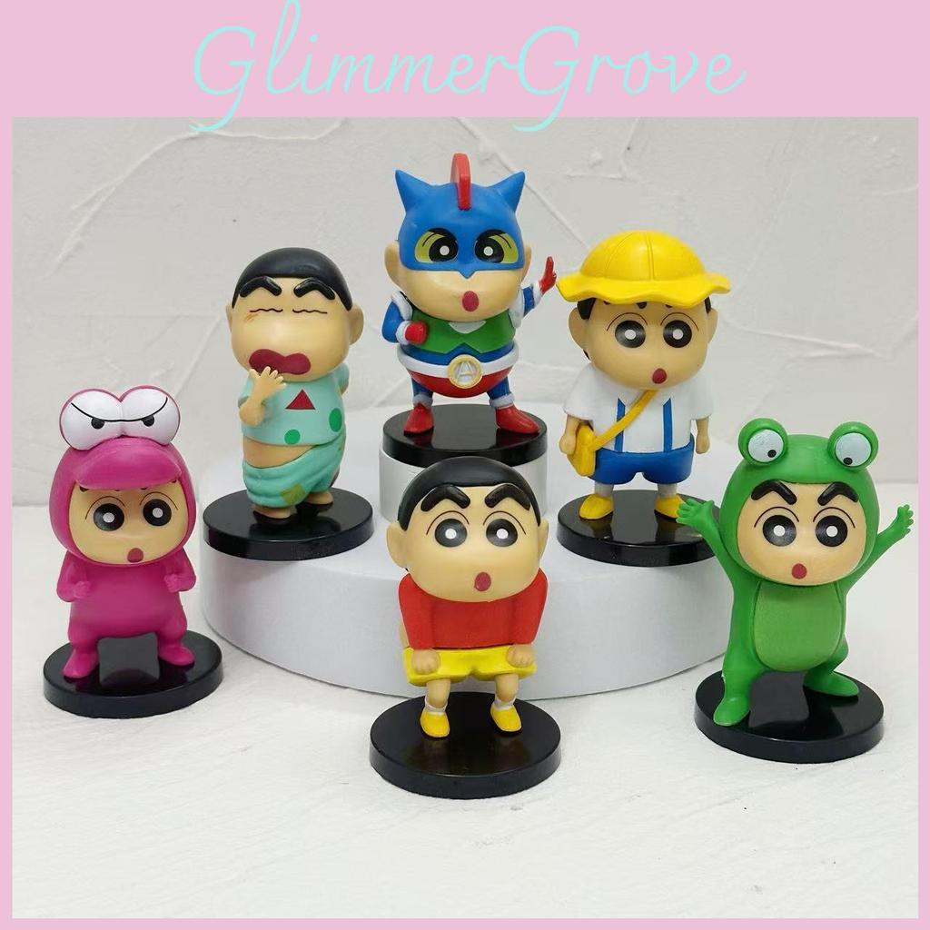 Crayon Pvc Shinchan Character Toy Model Set Ornament For Desk And Decor Room