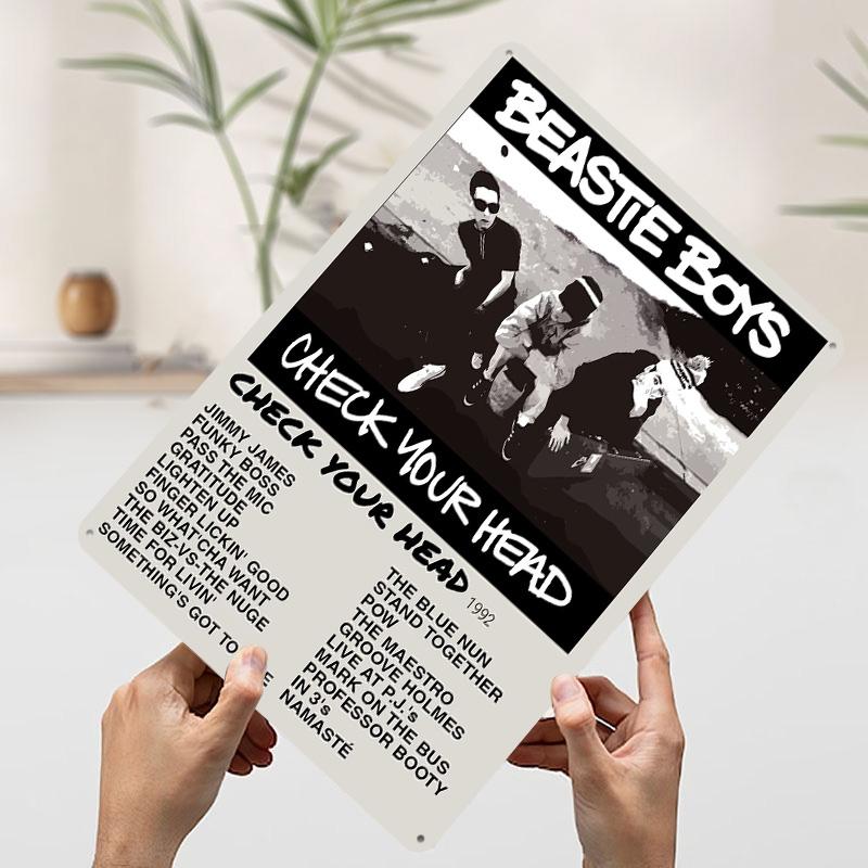 

Beastie Boys Check Your Head Album Metal Poster Customized Wall Art Retro Vintage Tinplate Signs for Home Decorations Wand Deko 7.9x11.8In(20x30cm)