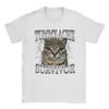 Tummy Ache Survivor Cat Meme Funny Saying Cats Animals T Shirts Summer Cotton TShirts for Men Women Trending Casual Tee Shirt