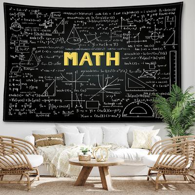 Arazzo da parete con formula matematica, arte astratta, stile hippie, minimalista, moderno, per dormitori, decorazioni per la casa