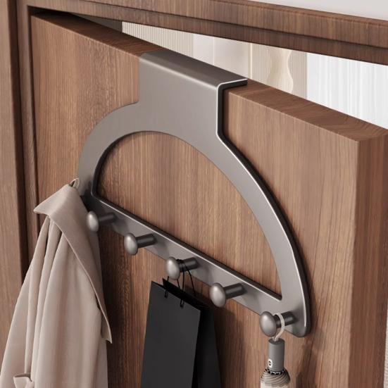 Aufhängbar All-in-One Über die Tür 6 Hakenleiste Bohrlos Kleiderbügel Handtuchhalter Universelle Aufbewahrungslösung Badezimmer Schlafzimmer Organizer