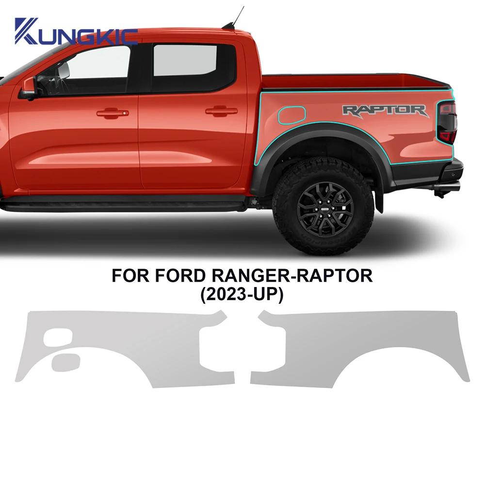 Pellicola Protettiva Vernice Pre-tagliata per Auto Per Ford Ranger Platinum Wildtrak Raptor XL 2023-IN SU Pellicola PPF Auto-rigenerante Adesivo per Carrozzeria Antigraffio