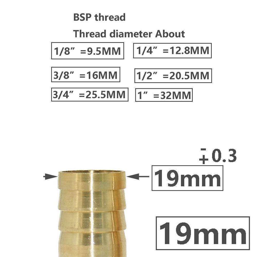 Brass 1/8 1/4 1/2 3/8 3/4 1" Male Thread To 4/6/8/10/12/16/20/25/32mm Hose Barb Connector Copper Pipe Fitting Coupler