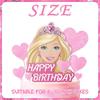 Girl Cake Topper Set, Glitter Happy Birthday Toppers Heart Party Supplies Favor Decorations Pink